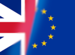 Flaggor Storbritannien och EU